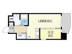 Luxe門真2 1LDKの間取図画像