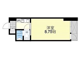 エクセレント中道 1Kの間取図画像