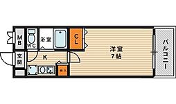 ビオス京橋 1Kの間取図画像