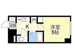 フィオーレ都島北 1Kの間取図画像