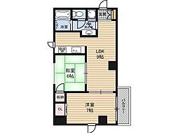 ドムス高倉 2LDKの間取図画像
