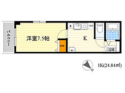 ラ・フォーレ都島北通 1Kの間取図画像