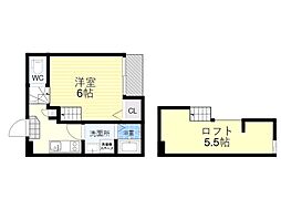 COMFORTIA 1Kの間取図画像