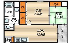 メゾンドノブレ 2LDKの間取図画像