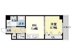 Dias3 1DKの間取図画像