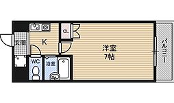 プロムナード都島 1Kの間取図画像