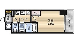エスリード京橋 1Kの間取図画像