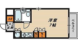 日興パレス都島 ワンルームの間取図画像