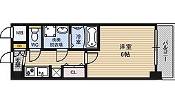 クレアート北大阪レヴァンテ 1Kの間取図画像