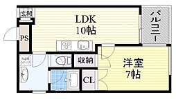 メゾンドノブレ 1LDKの間取図画像