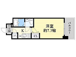 セレニテ京橋クレア 1Kの間取図画像