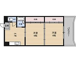 クラシックヴィレッジ 2DKの間取図画像