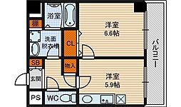 willDo今福西 1DKの間取図画像
