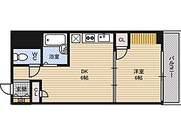 雅叙園ハイツ 1DKの間取図画像