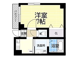 ハイムMH 1Kの間取図画像