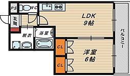M'プラザ城東六番館 1LDKの間取図画像
