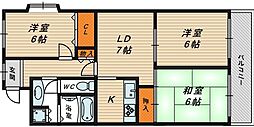 メゾン・ド・ヴィオレット 3LDKの間取図画像