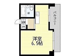 アルテハイム城北1号棟 ワンルームの間取図画像