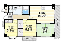 インディペンデンスハイツ 3LDKの間取図画像