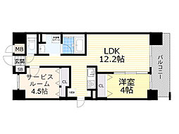 パトリス城東中央 1SLDKの間取図画像