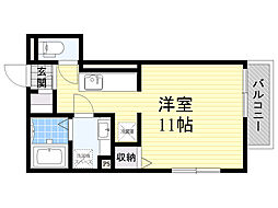 アヴェルラ京橋 ワンルームの間取図画像