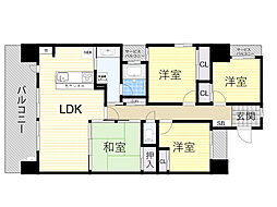 レジディア都島2 4LDKの間取図画像