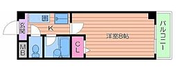 アーバン千林A 1Kの間取図画像