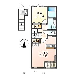 グランポート 1LDKの間取図画像