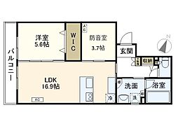 ポルテ いちか 1SLDKの間取図画像