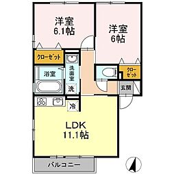 間取図画像 2LDK