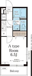 リブリ・東柏ヶ谷 1Kの間取図画像