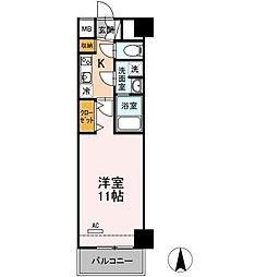 アイケー扇町 1Kの間取図画像