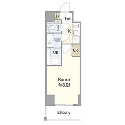 エスリード上前津エアスタ 1Kの間取図画像