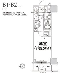エスリード今池ルミナス 1Kの間取図画像