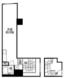 湊川公園パークハウス ワンルームの間取図画像