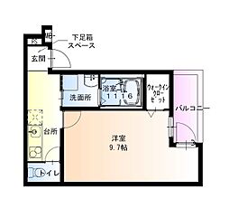 フジパレス阪急園田EAST2番館 1Kの間取図画像