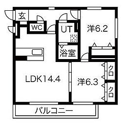 間取図画像 2LDK