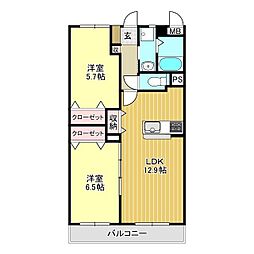 間取図画像 2LDK