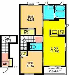 ハックベリーB 2階/202