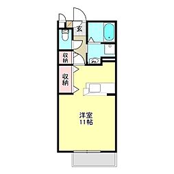 パル川口 1Kの間取図画像