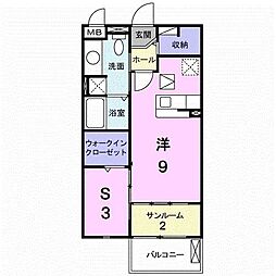 マーベラスK ワンルームの間取図画像