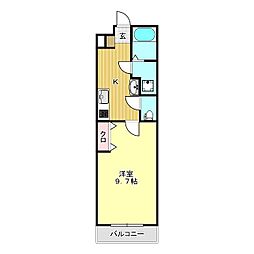リコ・ガーデン 1Kの間取図画像