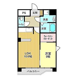ティアラ川村 1LDKの間取図画像