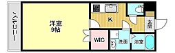 ガーデンコート 1Kの間取図画像