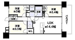 ザ・パークハウス高槻天神町 3LDKの間取図画像