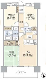レーベンハイム朝霞台 3LDKの間取図画像