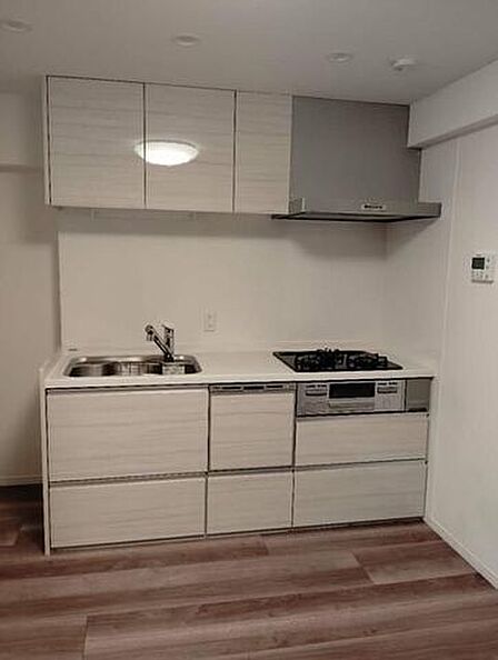収納豊富なシステムキッチンを採用。調理スペースも確保され、毎日のお料理が快適です。