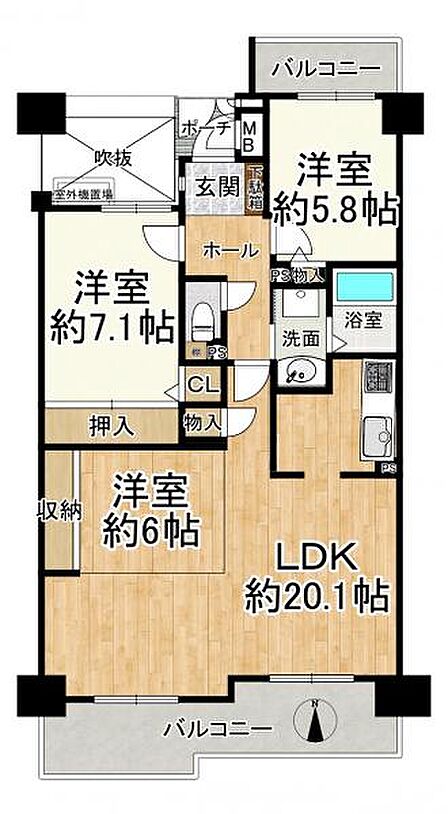 専有面積/81.60平米