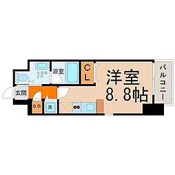 glanz 1Kの間取図画像
