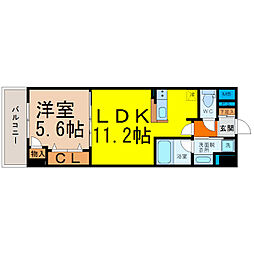 Grand-PlaceMizuho 1LDKの間取図画像